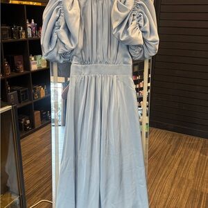 Elegant Sky Blue Maxi Dress